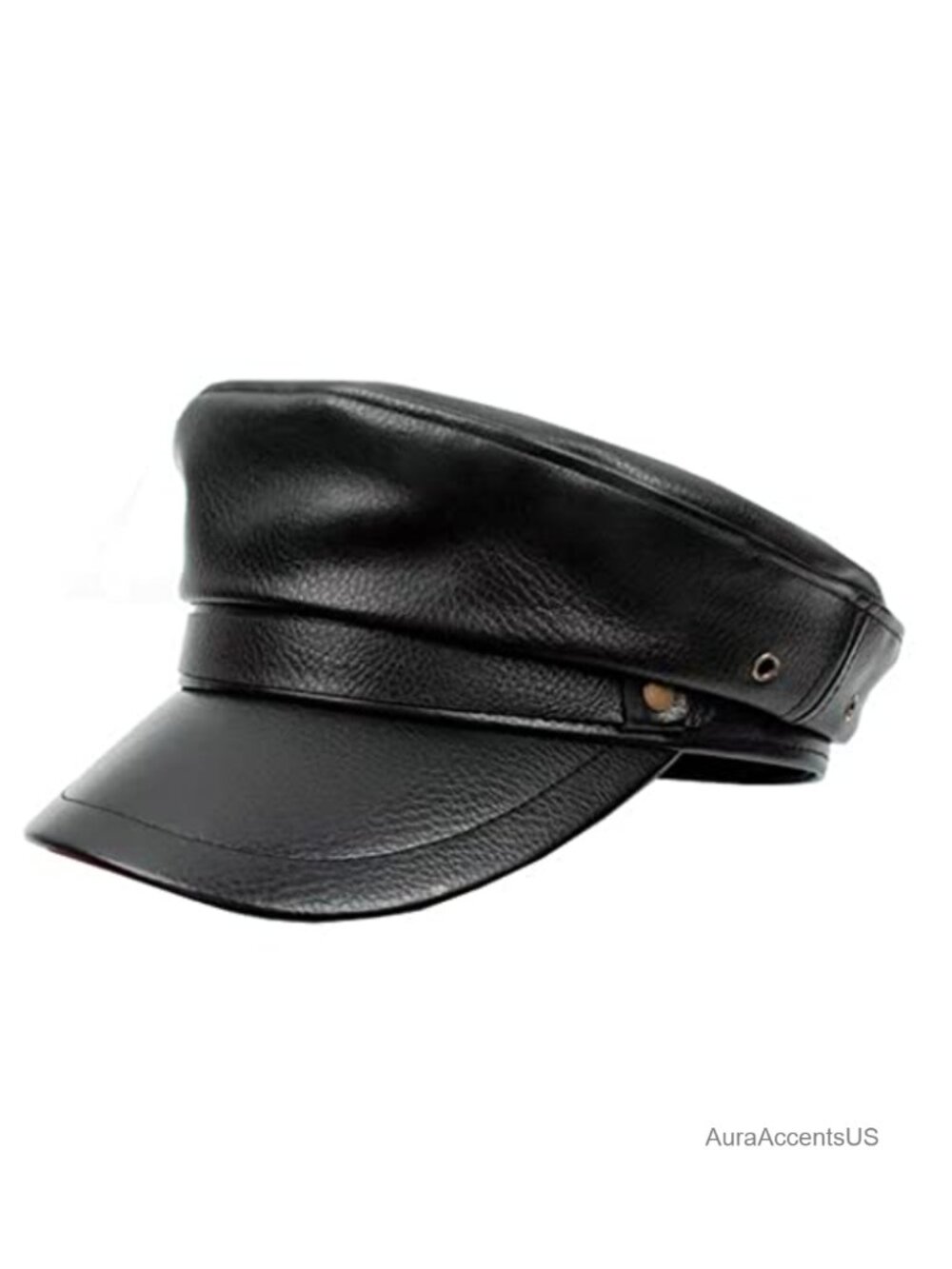 Brcus Women PU Leather Newsboy Cabbie Beret Cap Yacht Captain Sailor Hat